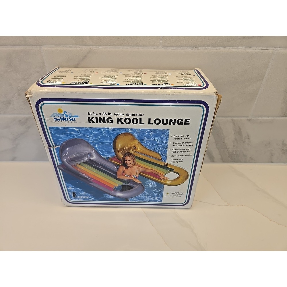 Vintage 1996 Intex The Wet Set King Kool Lounge 58802 Pool Float Beach‎ Raft